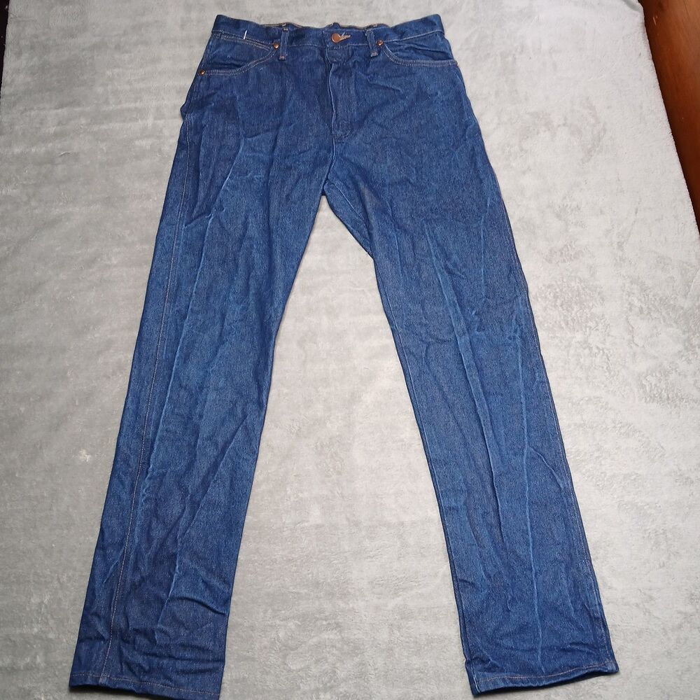 Wrangler 13MWZ 34x34 Cowboy-Cut Jeans Blue Westerncore Original-Fit Americana 34